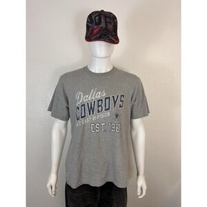 Dallas Cowboys T-Shirt - Gray, Size L (NFL Team Apparel)